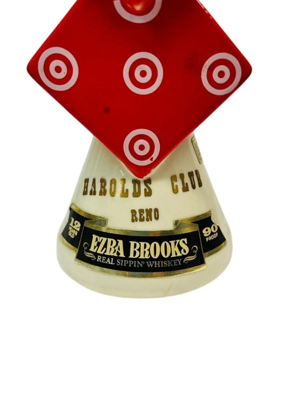 Vintage 1968 Ezra Brooks Harolds Club Dice Reno Whiskey Decanter -EMPTY-
